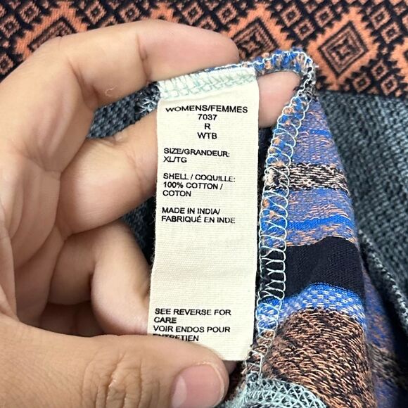 Woolrich Half Zip Sweater with Nordic Pattern 100% Cotton X-Large - Picture 5 of 11